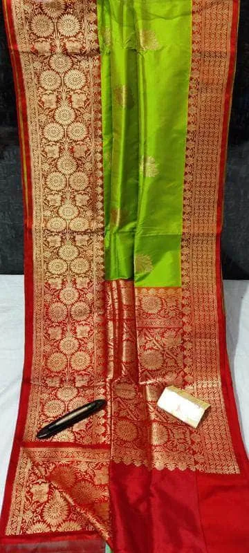 New Exclusive Pure Banarasi Handloom Khaddi Katan Silk Saree