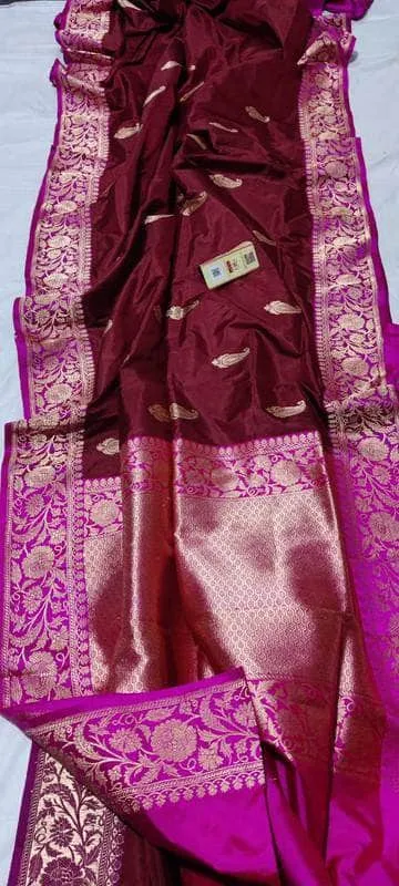 New Exclusive Pure Banarasi Handloom Khaddi Katan Silk Saree