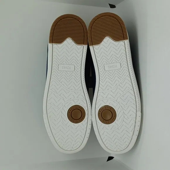 New Toms Men's Trvl Lite Sneaker Navy Canvas Sz 11.5