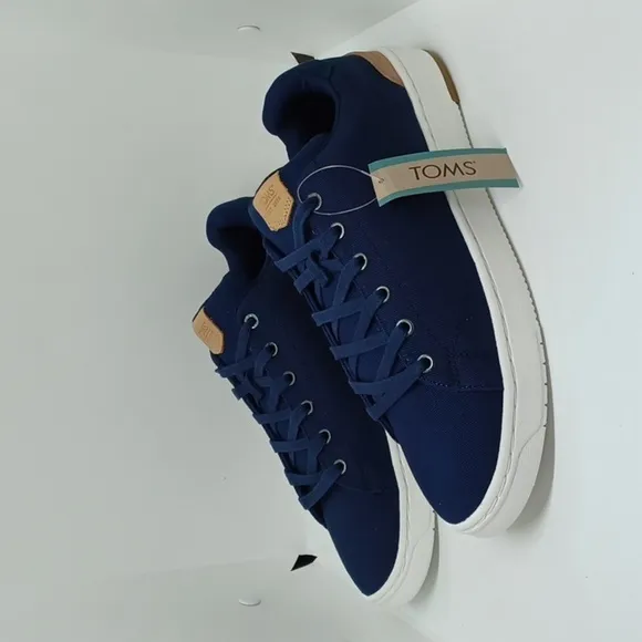 New Toms Men's Trvl Lite Sneaker Navy Canvas Sz 11.5