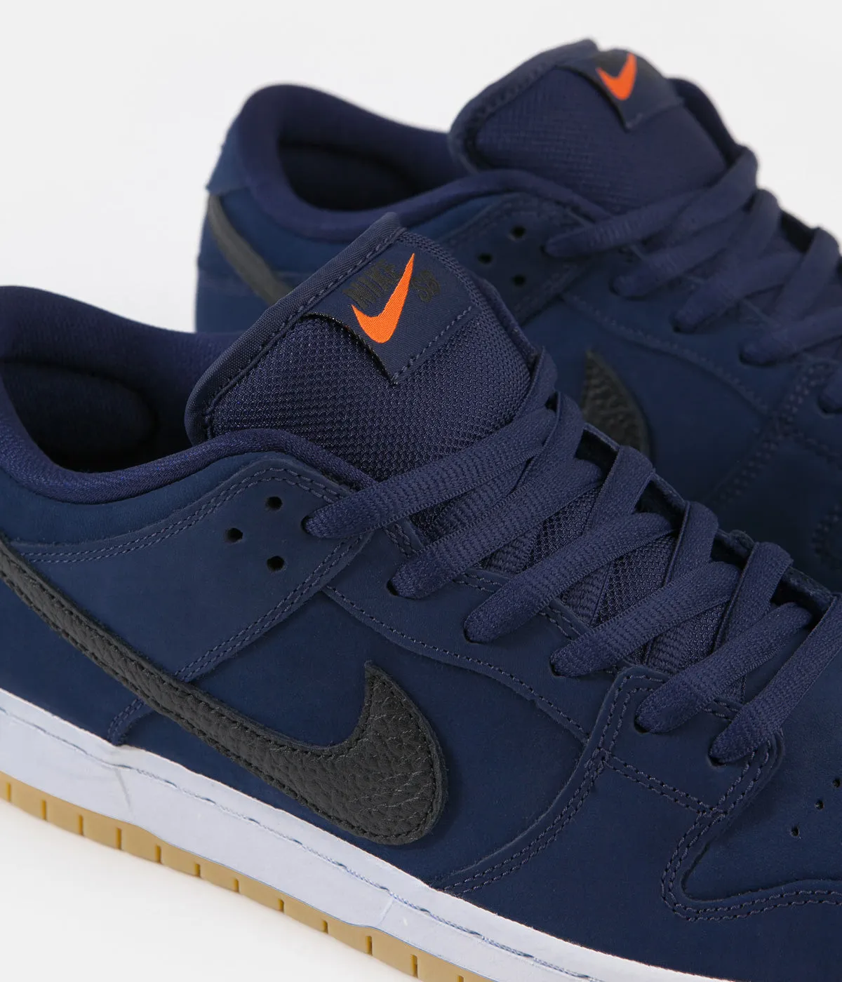 Nike SB Orange Label Dunk Low Pro Shoes - Midnight Navy / Black - Midnight Navy