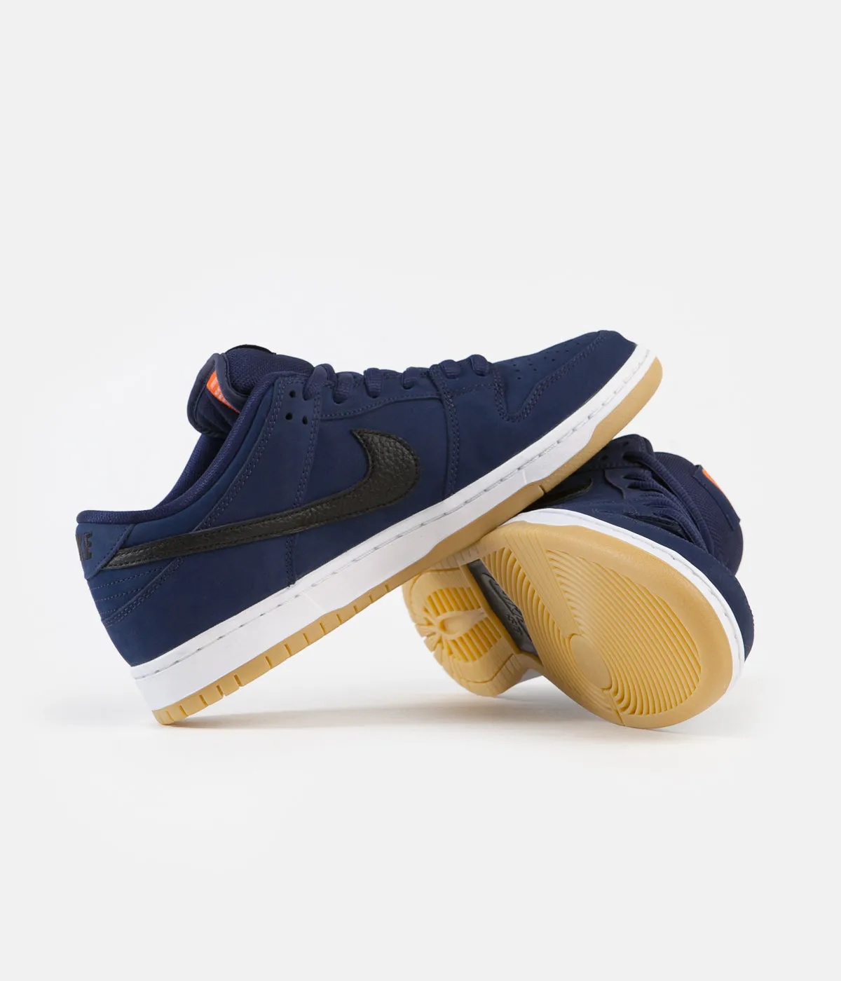 Nike SB Orange Label Dunk Low Pro Shoes - Midnight Navy / Black - Midnight Navy