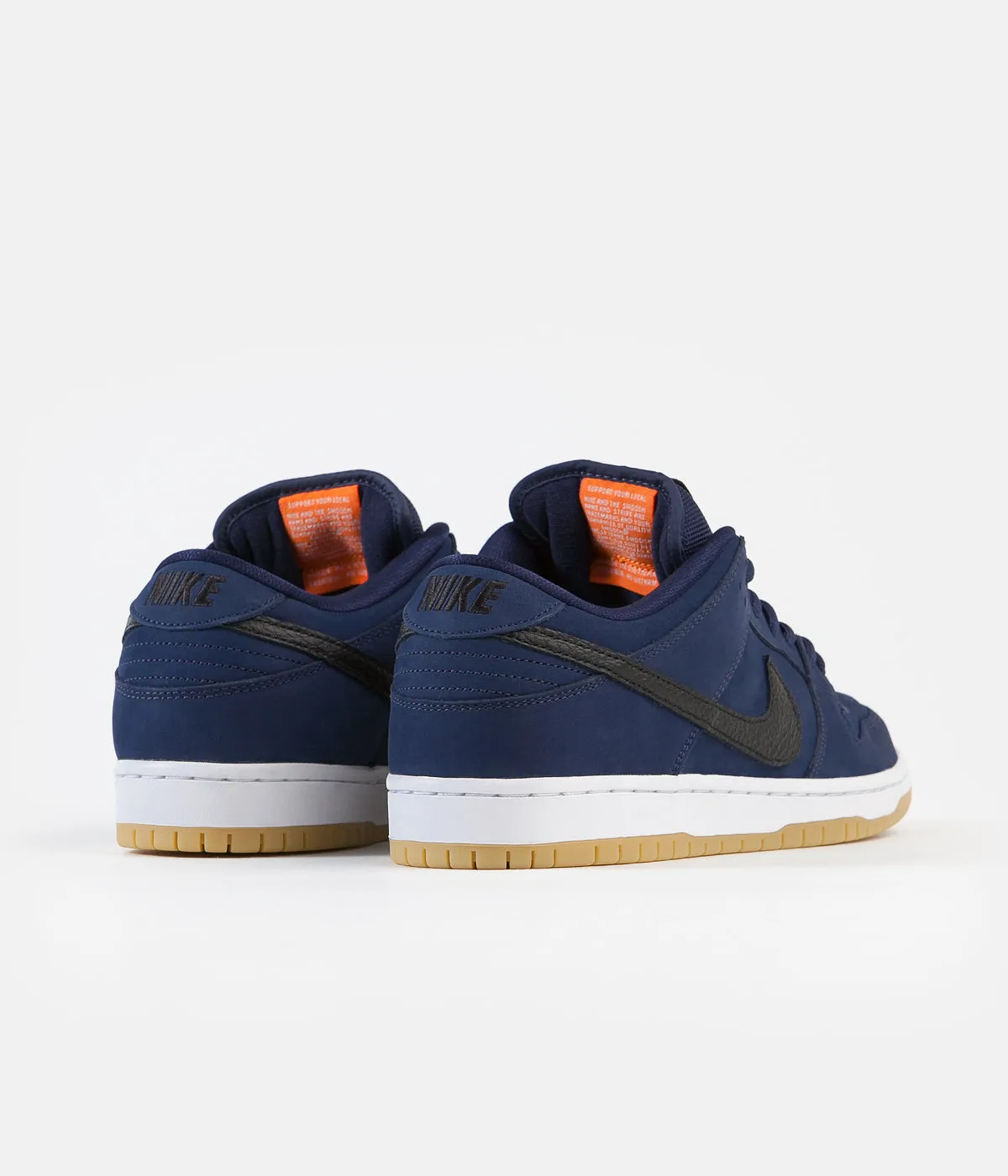 Nike SB Orange Label Dunk Low Pro Shoes - Midnight Navy / Black - Midnight Navy
