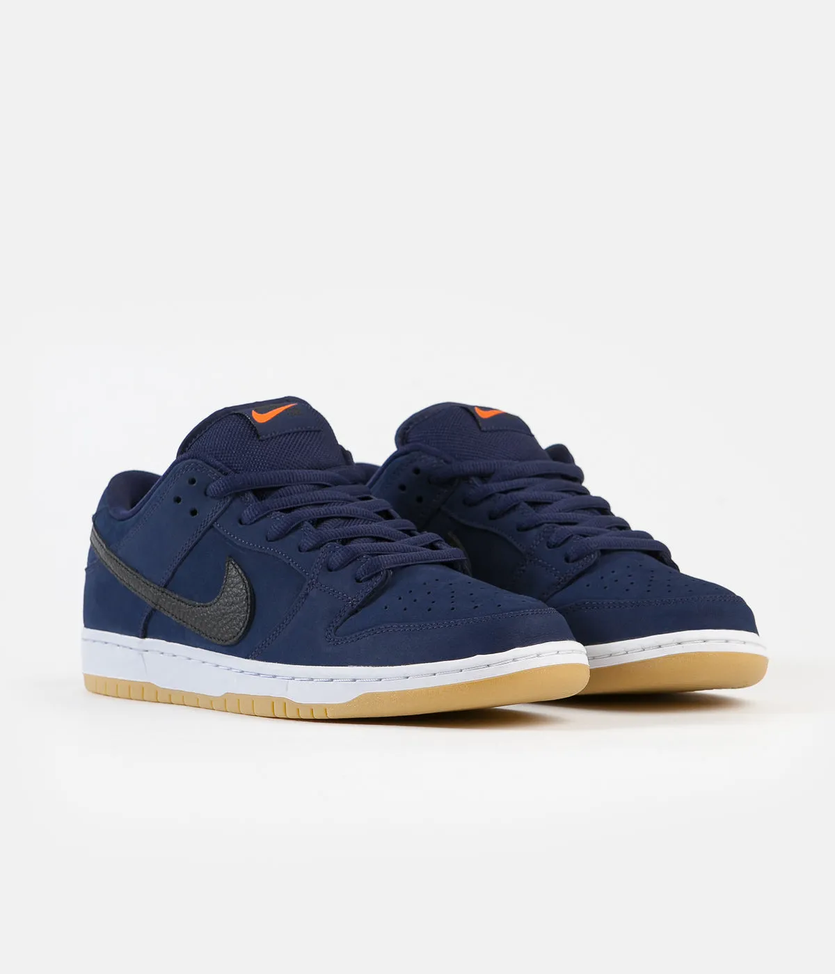 Nike SB Orange Label Dunk Low Pro Shoes - Midnight Navy / Black - Midnight Navy