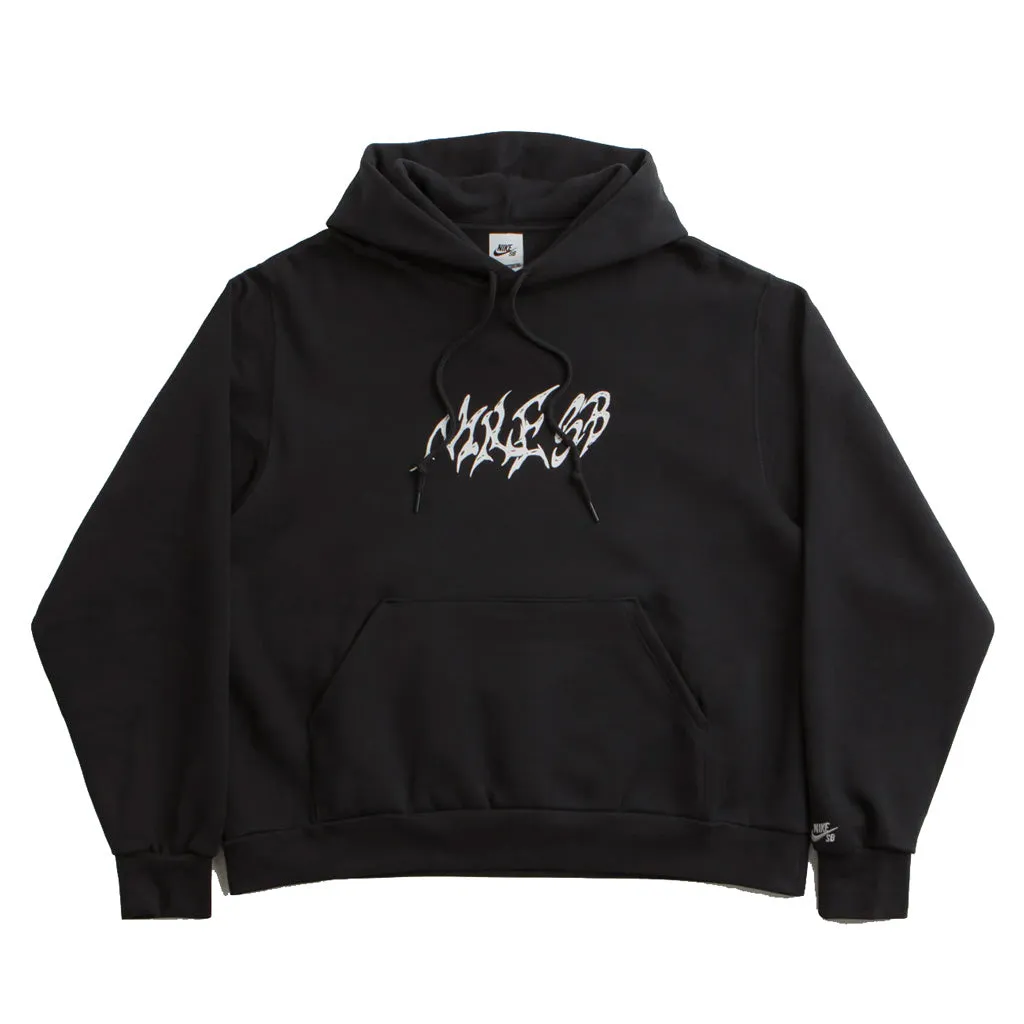 NIKE SB STALLION FLEECE HOOD - BLACK/WHITE