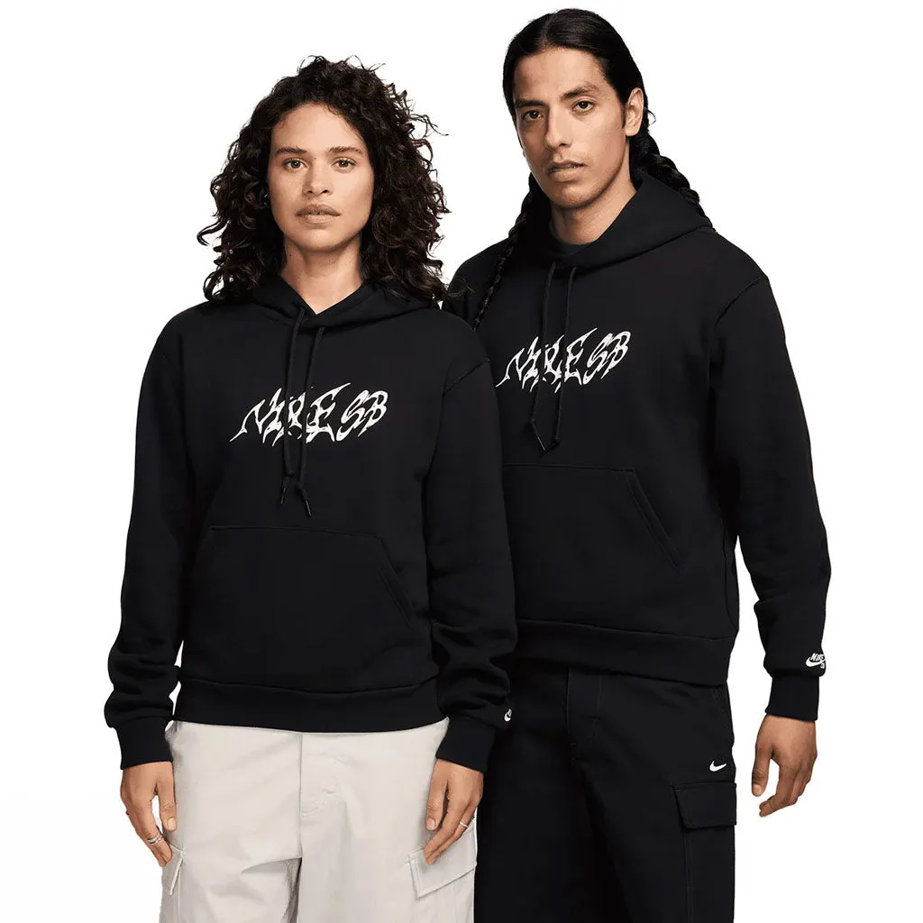 NIKE SB STALLION FLEECE HOOD - BLACK/WHITE