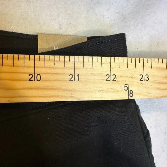 NWT Madewell jeans 9&quot; mid rise skinny black 37 button fly grunge goth emo crop
