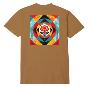 Obey Geometric Power Canvas T-Shirt - Brown Sugar