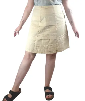 Obus cream a-line skirt with unique embellishments size 1 (best fits size 12)