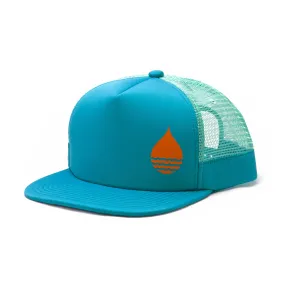 Ocean Blue Floating Trucker Hat with Snapback - BLEM