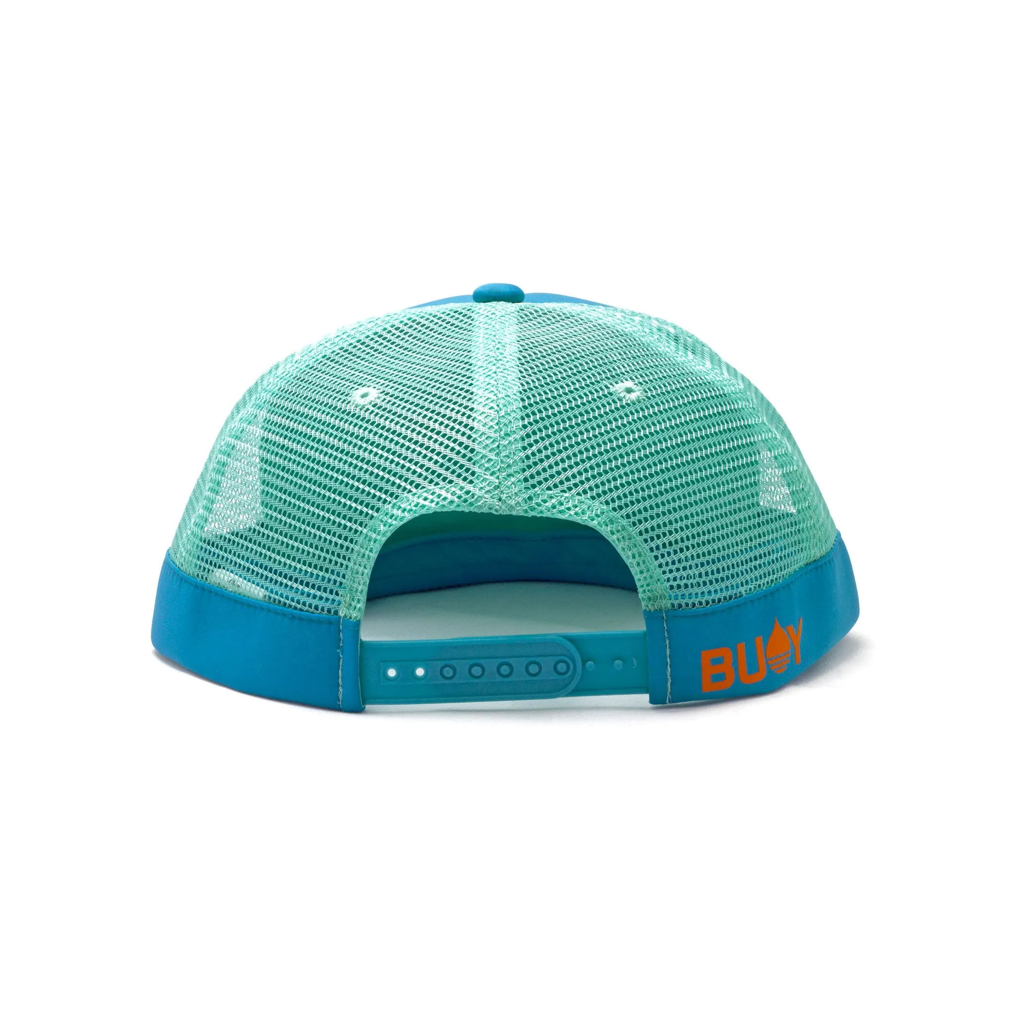 Ocean Blue Floating Trucker Hat with Snapback - BLEM