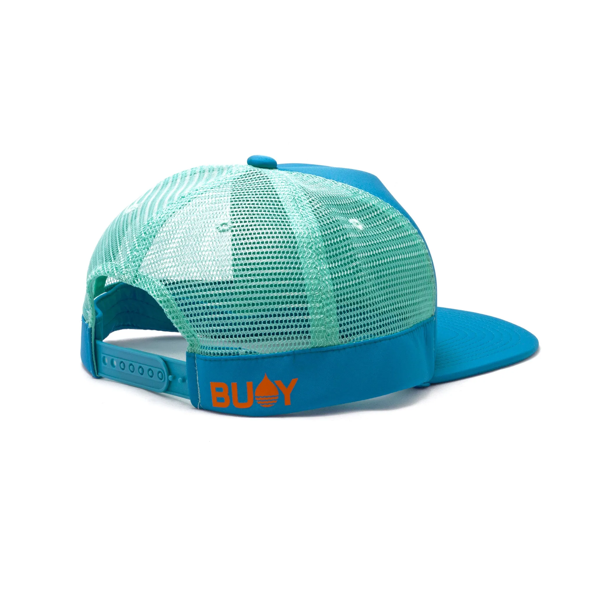 Ocean Blue Floating Trucker Hat with Snapback - BLEM