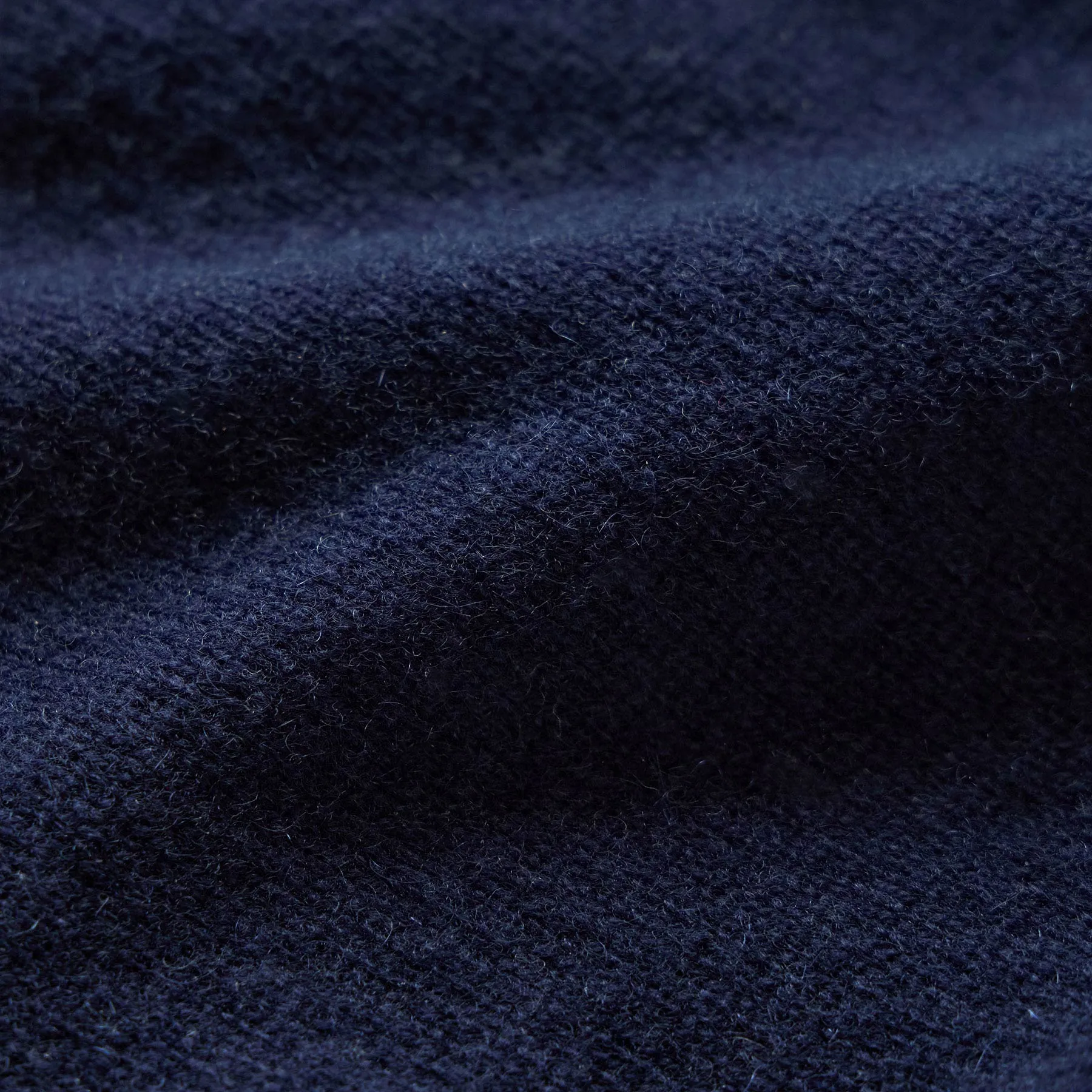 Open Knit Cashmere V Neck - Navy
