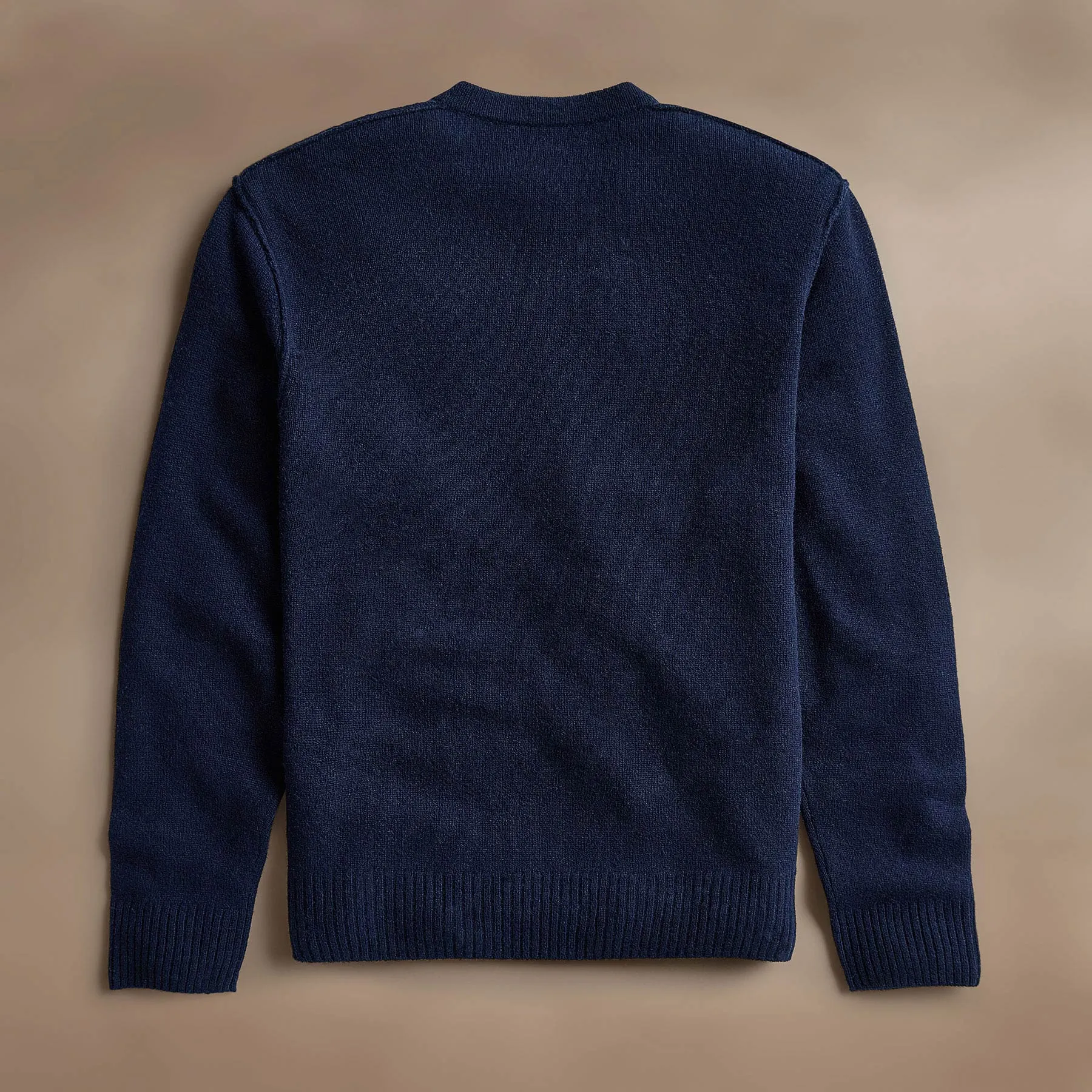 Open Knit Cashmere V Neck - Navy