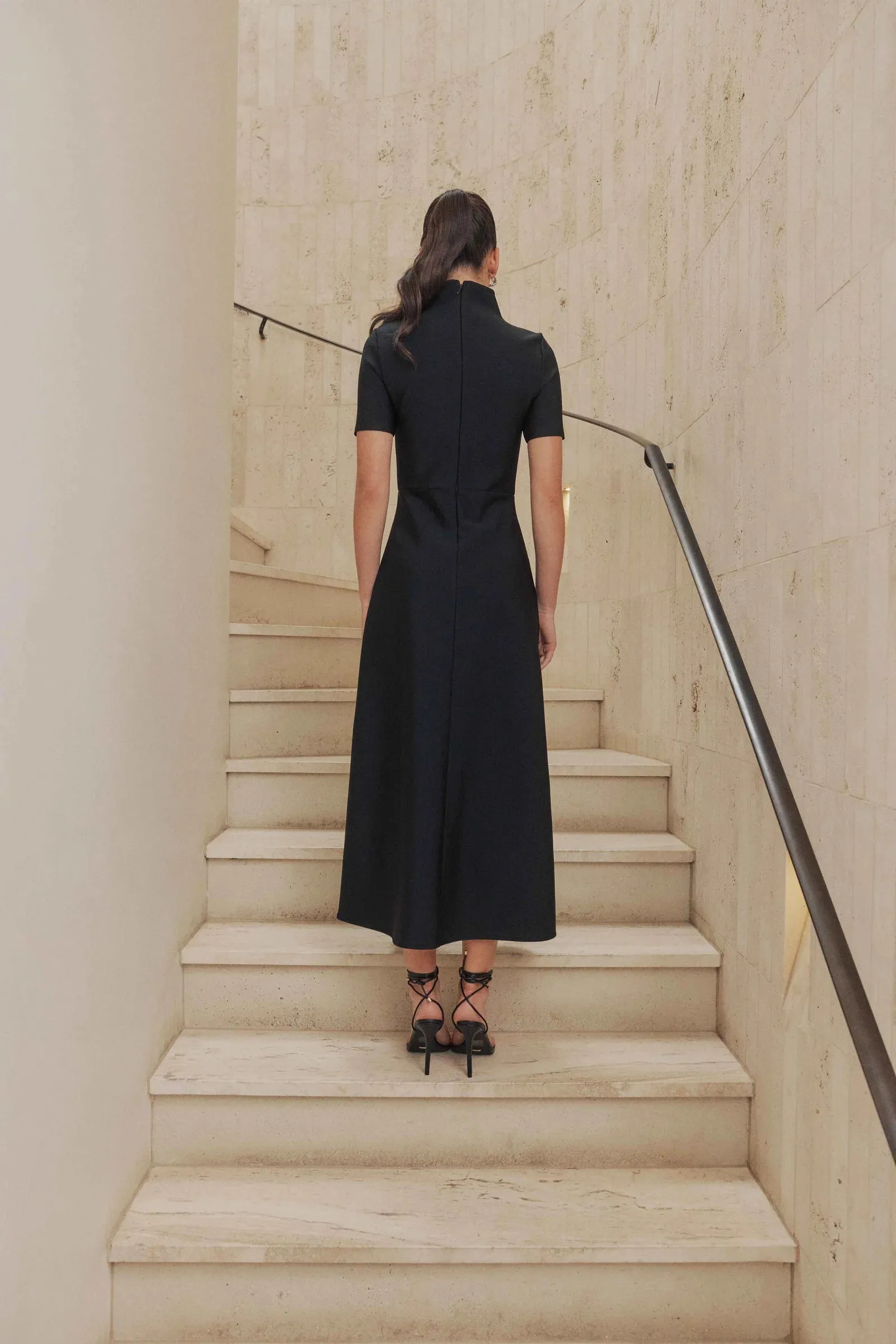 Oscar Midi Dress - Black