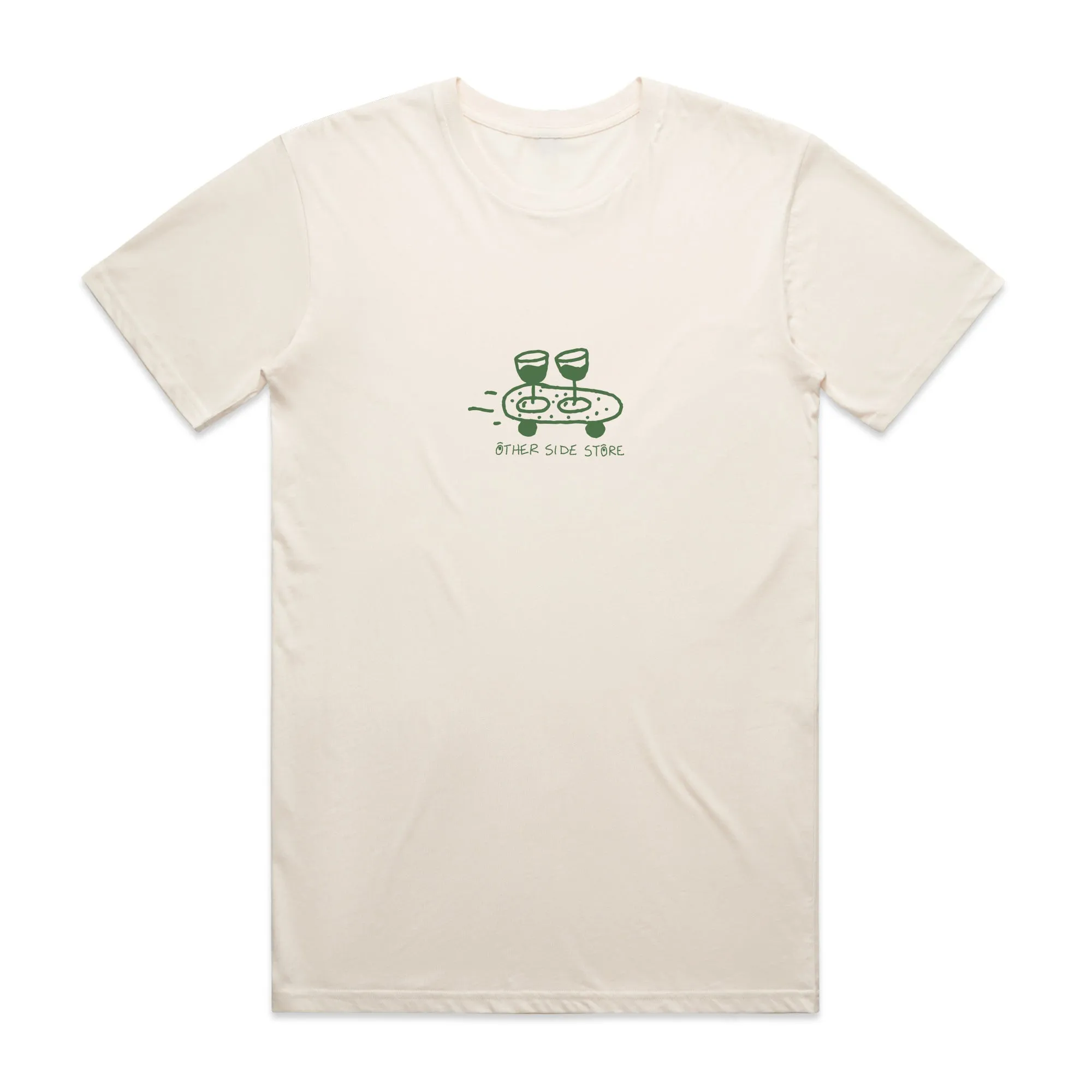 Other Side Store 'Wine Skate' Tee - Black/ Ecru/ Navy