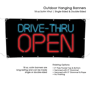 Outdoor Hanging Banners - Mesh & Scrim