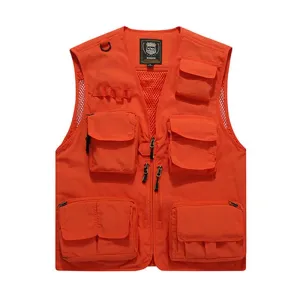 Outdoor leichte Weste aus Mesh-Material mit 16 Taschen