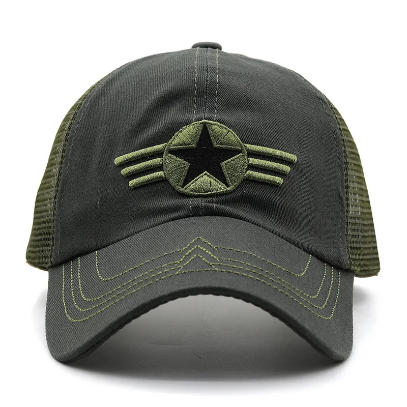 Outdoor Mesh Mountaineering Army Fan Cap
