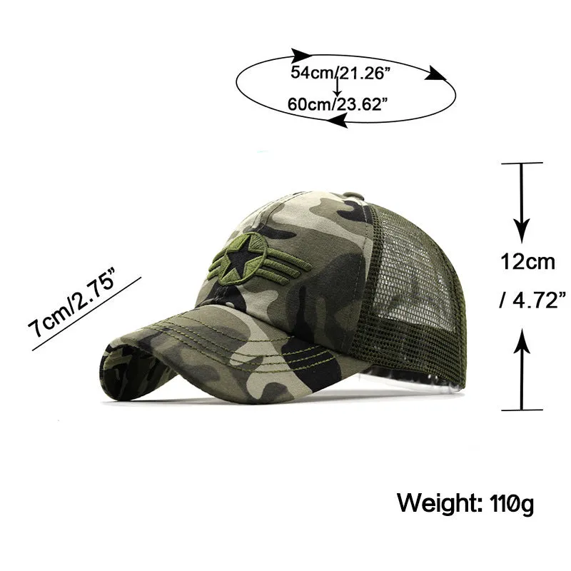 Outdoor Mesh Mountaineering Army Fan Cap