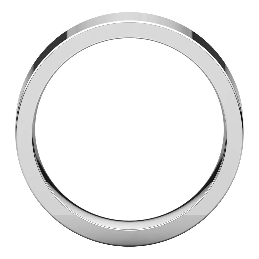 Palladium 6mm Flat Comfort Fit Band, Size 9