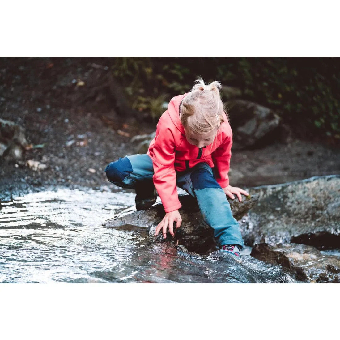 Pantalon softshell de randonnée - MH550 gris - enfant 2 - 6 ans
