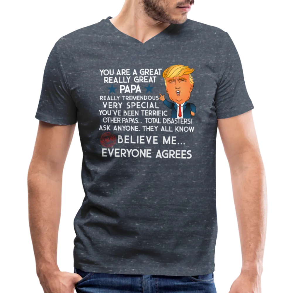 Papa Trump Men's V-Neck T-Shirt by Canvas