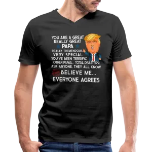 Papa Trump Men's V-Neck T-Shirt by Canvas