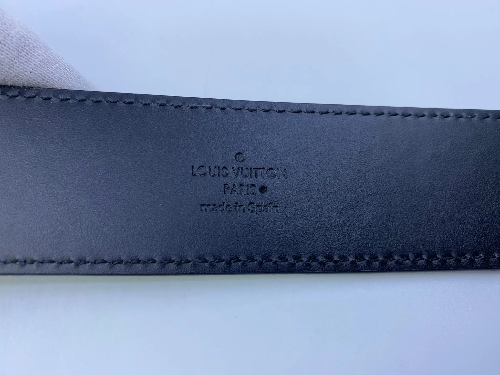Petit Damier Suede Carbon Belt