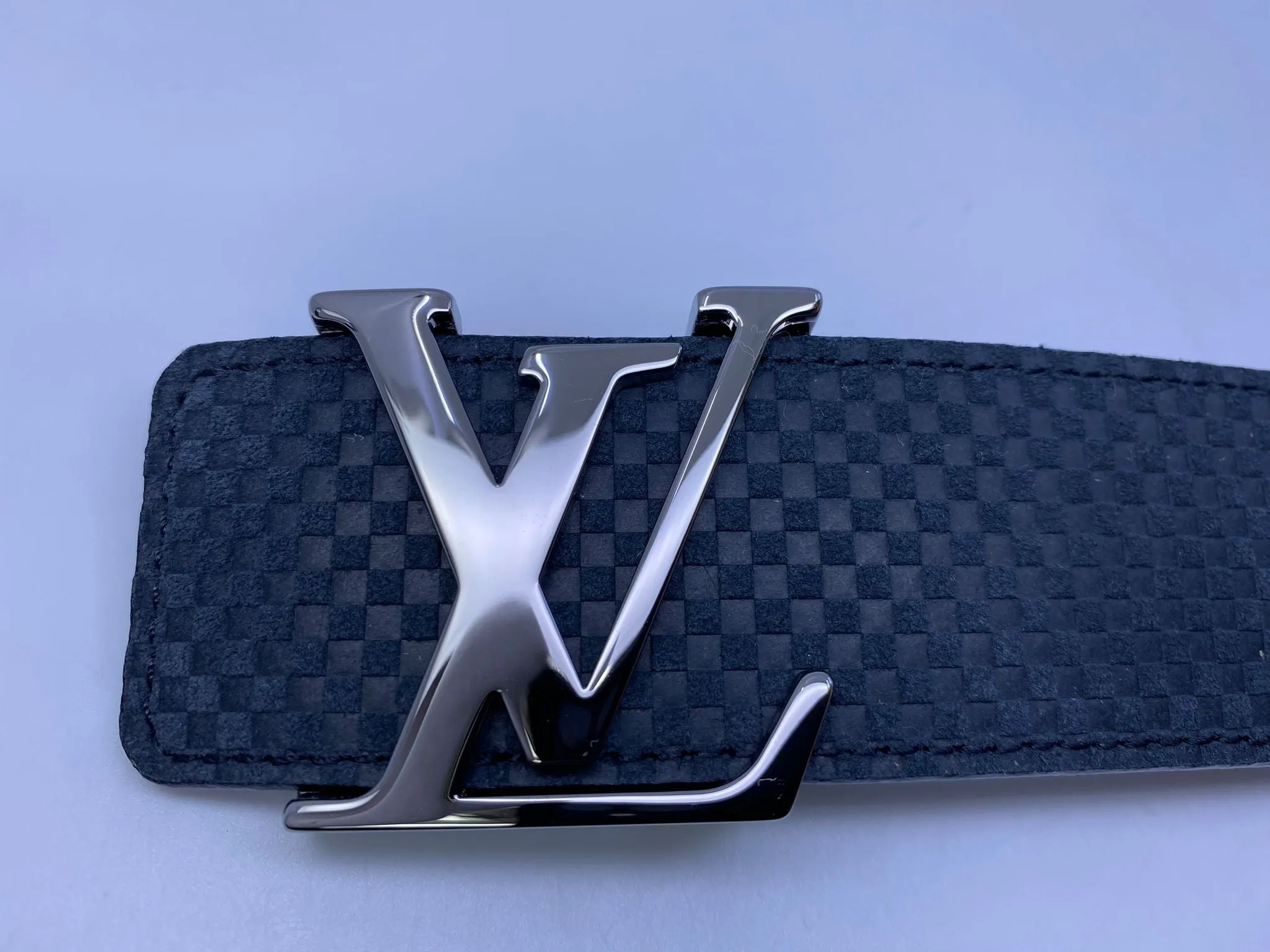 Petit Damier Suede Carbon Belt