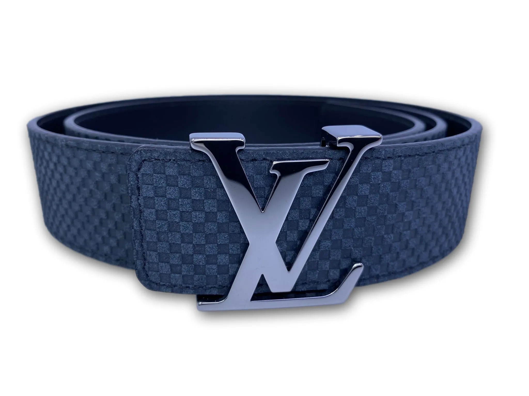 Petit Damier Suede Carbon Belt