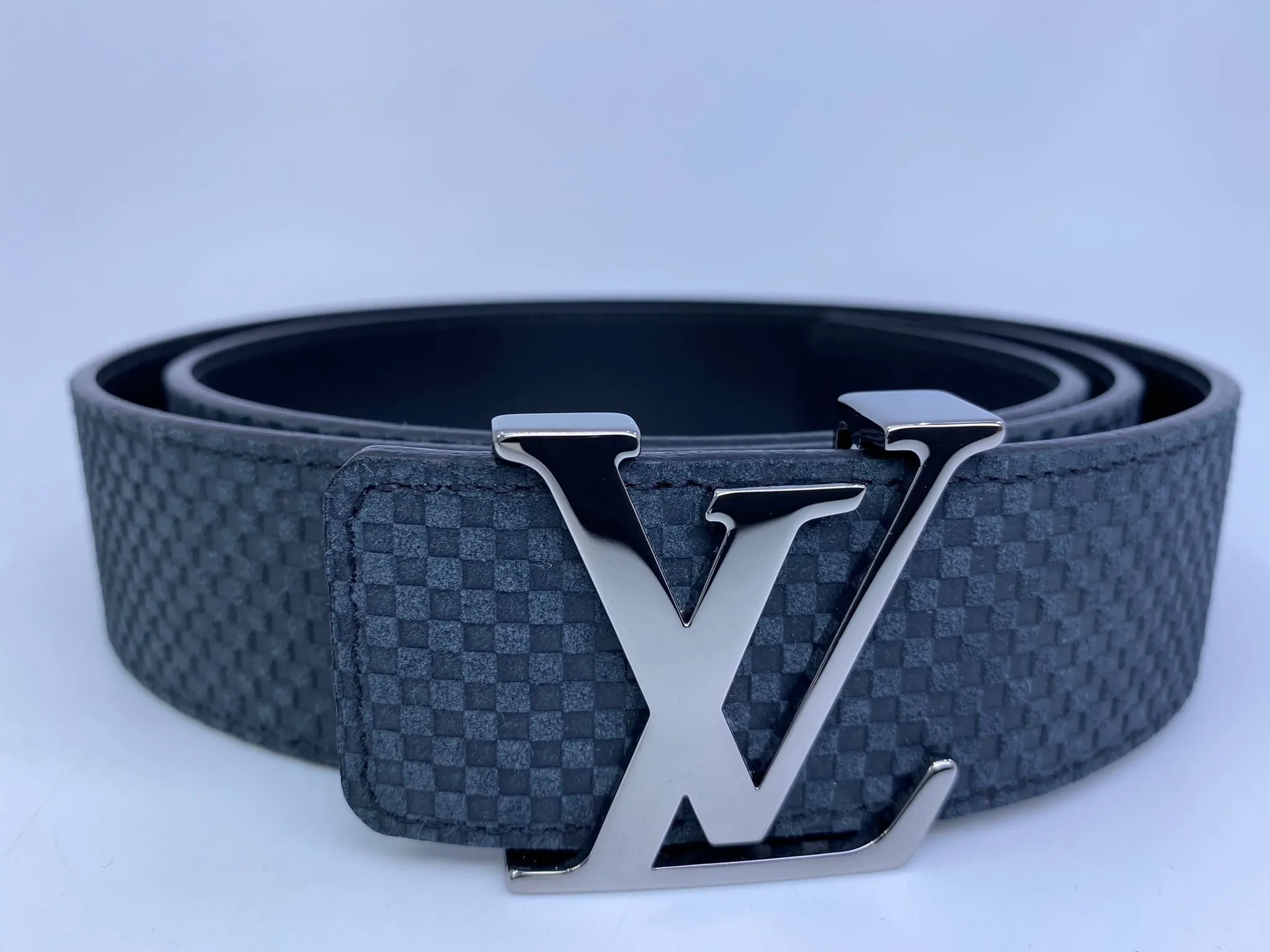 Petit Damier Suede Carbon Belt