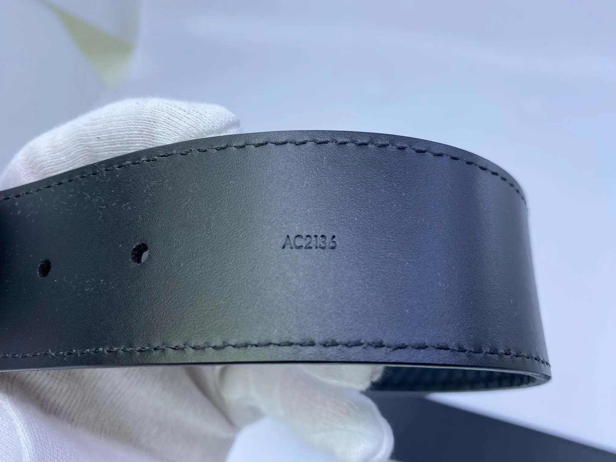 Petit Damier Suede Carbon Belt