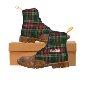 Plaid Canvas Boots