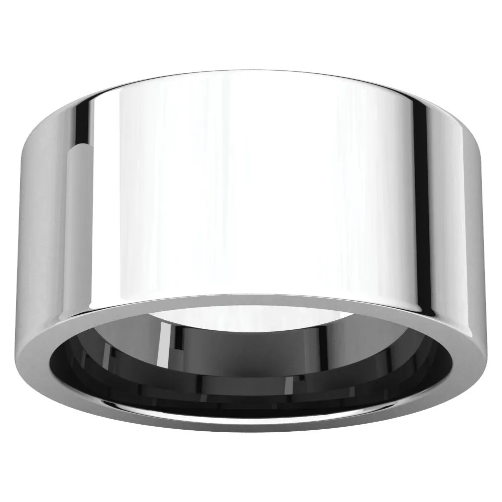 Platinum 10mm Flat Comfort Fit Band, Size 8
