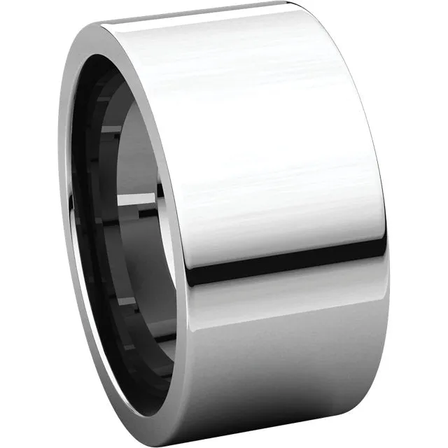 Platinum 10mm Flat Comfort Fit Band, Size 8