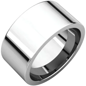 Platinum 10mm Flat Comfort Fit Band, Size 8