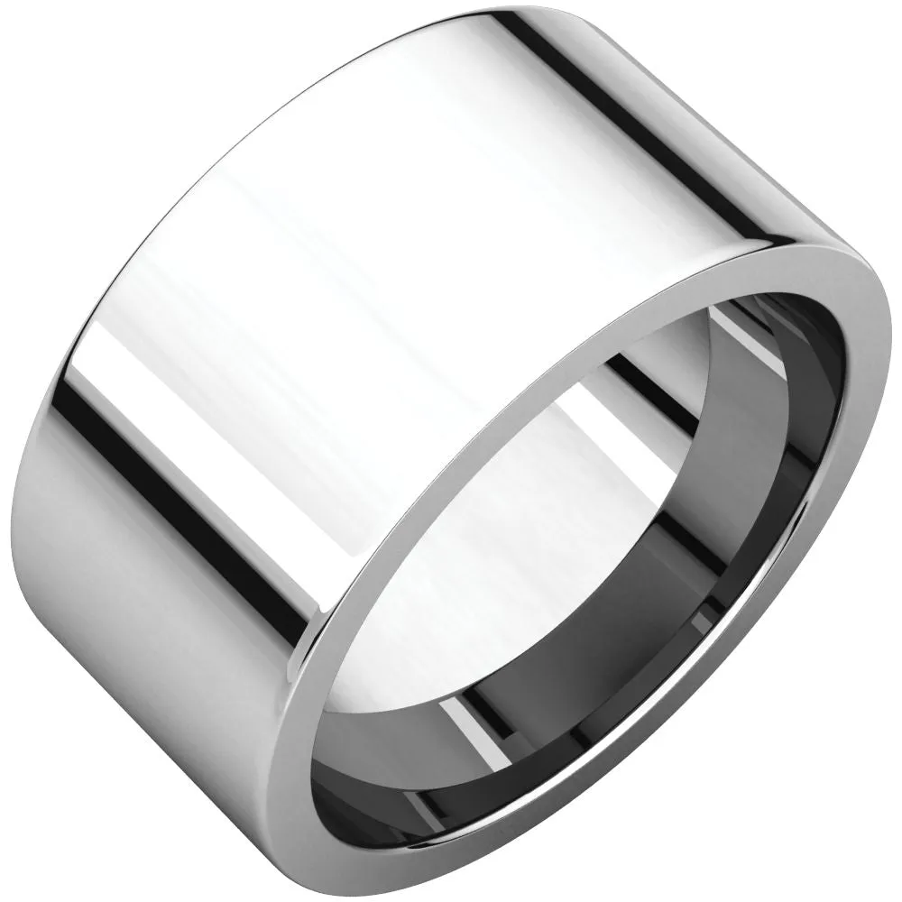 Platinum 10mm Flat Comfort Fit Band, Size 8
