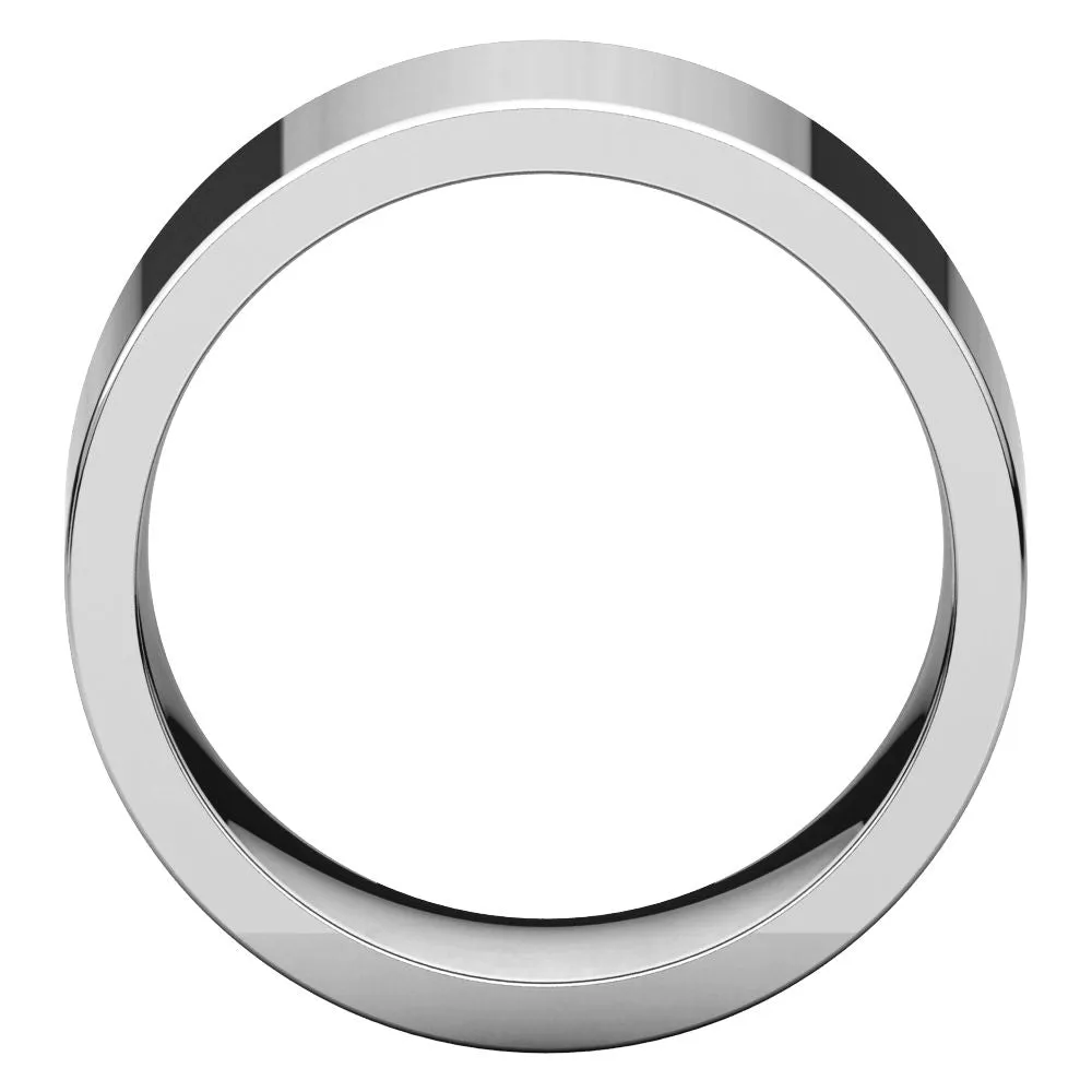 Platinum 10mm Flat Comfort Fit Band, Size 8