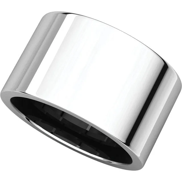Platinum 12mm Flat Comfort Fit Band, Size 10