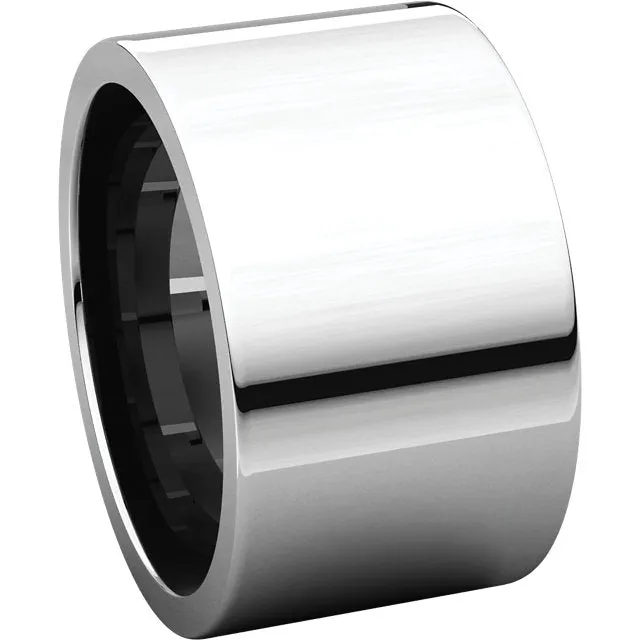 Platinum 12mm Flat Comfort Fit Band, Size 10