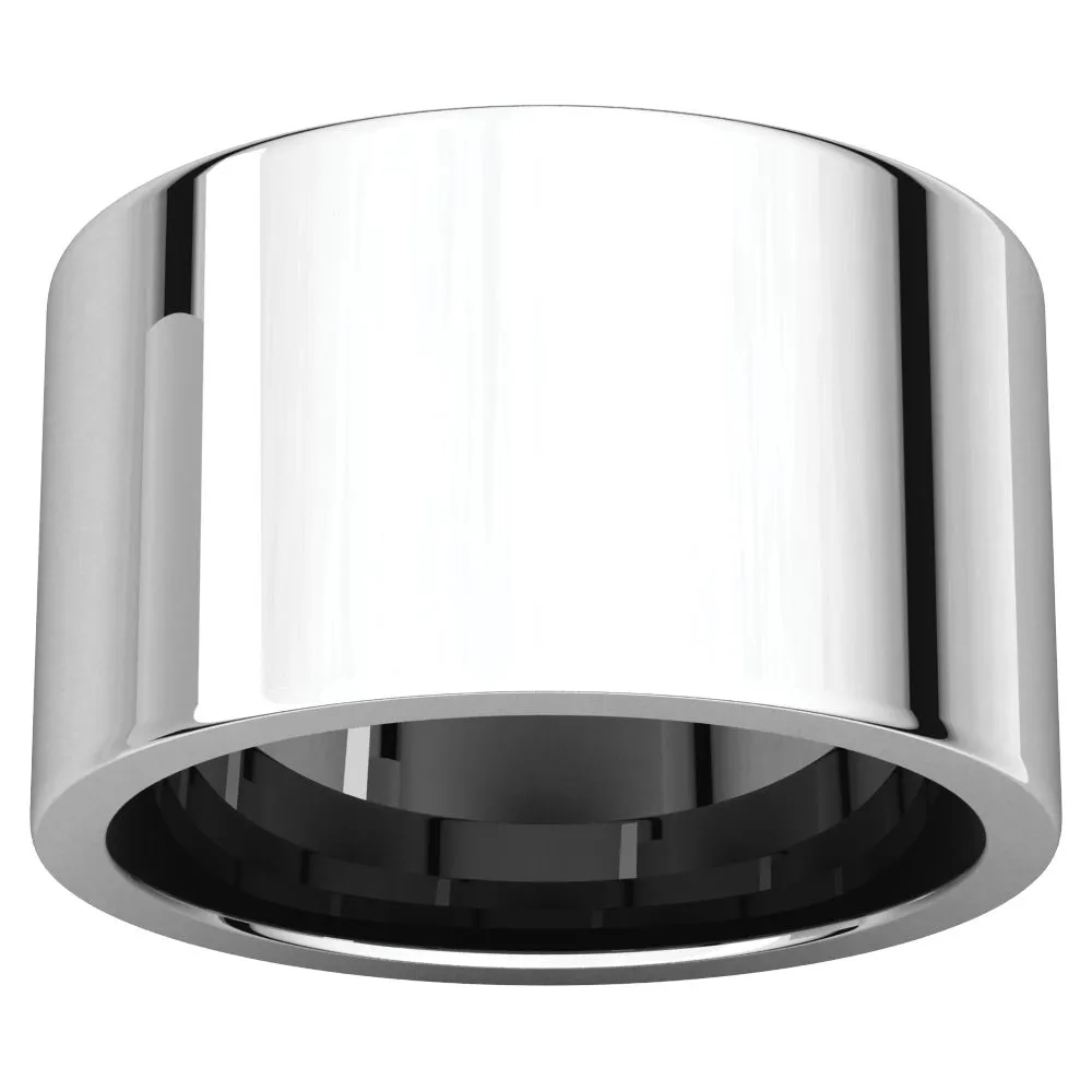 Platinum 12mm Flat Comfort Fit Band, Size 10