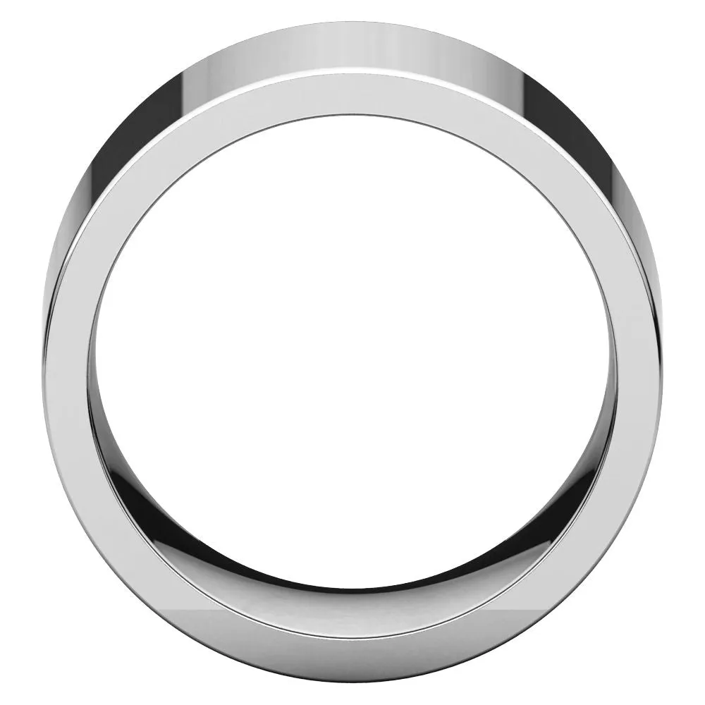 Platinum 12mm Flat Comfort Fit Band, Size 10