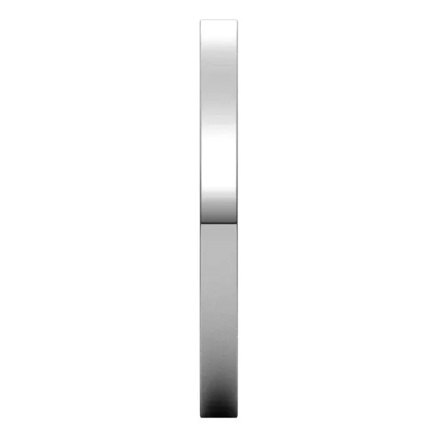 Platinum 2 mm Flat Comfort Fit Wedding Band