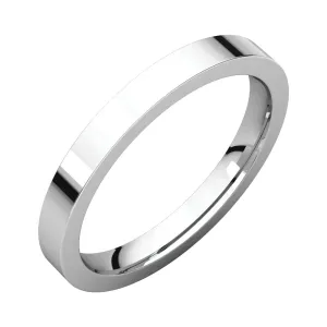 Platinum 2.5mm Flat Comfort Fit Band, Size 6