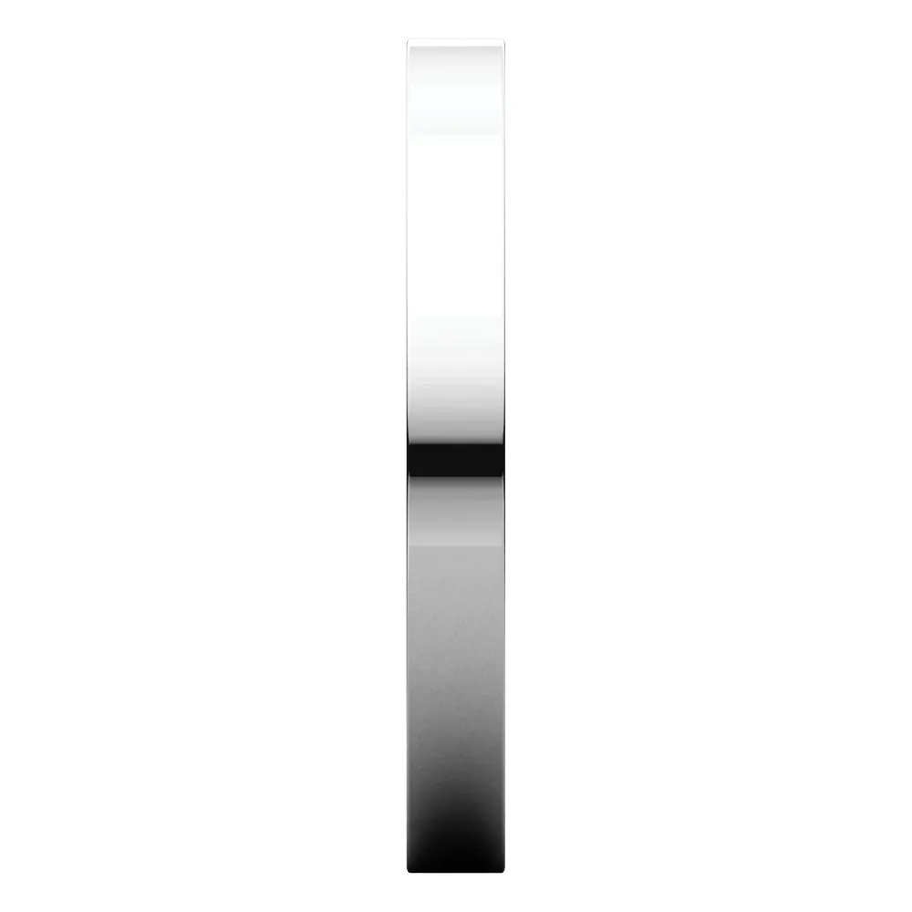 Platinum 2.5mm Flat Comfort Fit Band, Size 6