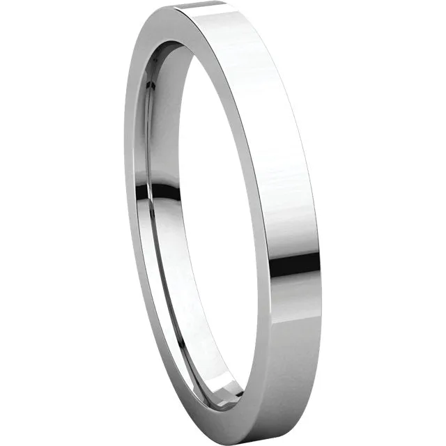 Platinum 2.5mm Flat Comfort Fit Band, Size 6