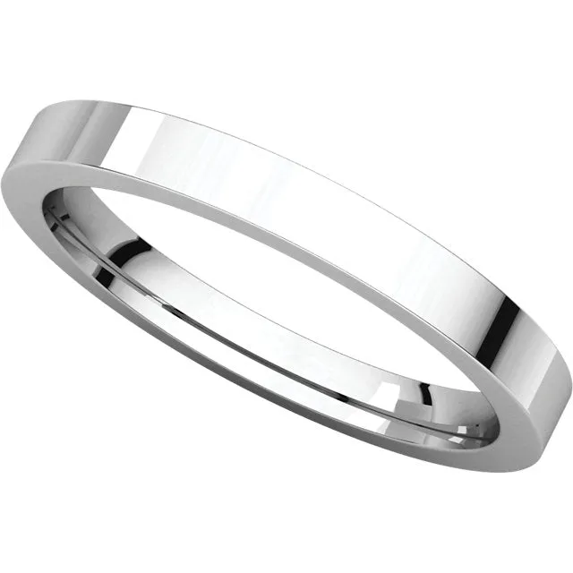 Platinum 2.5mm Flat Comfort Fit Band, Size 6