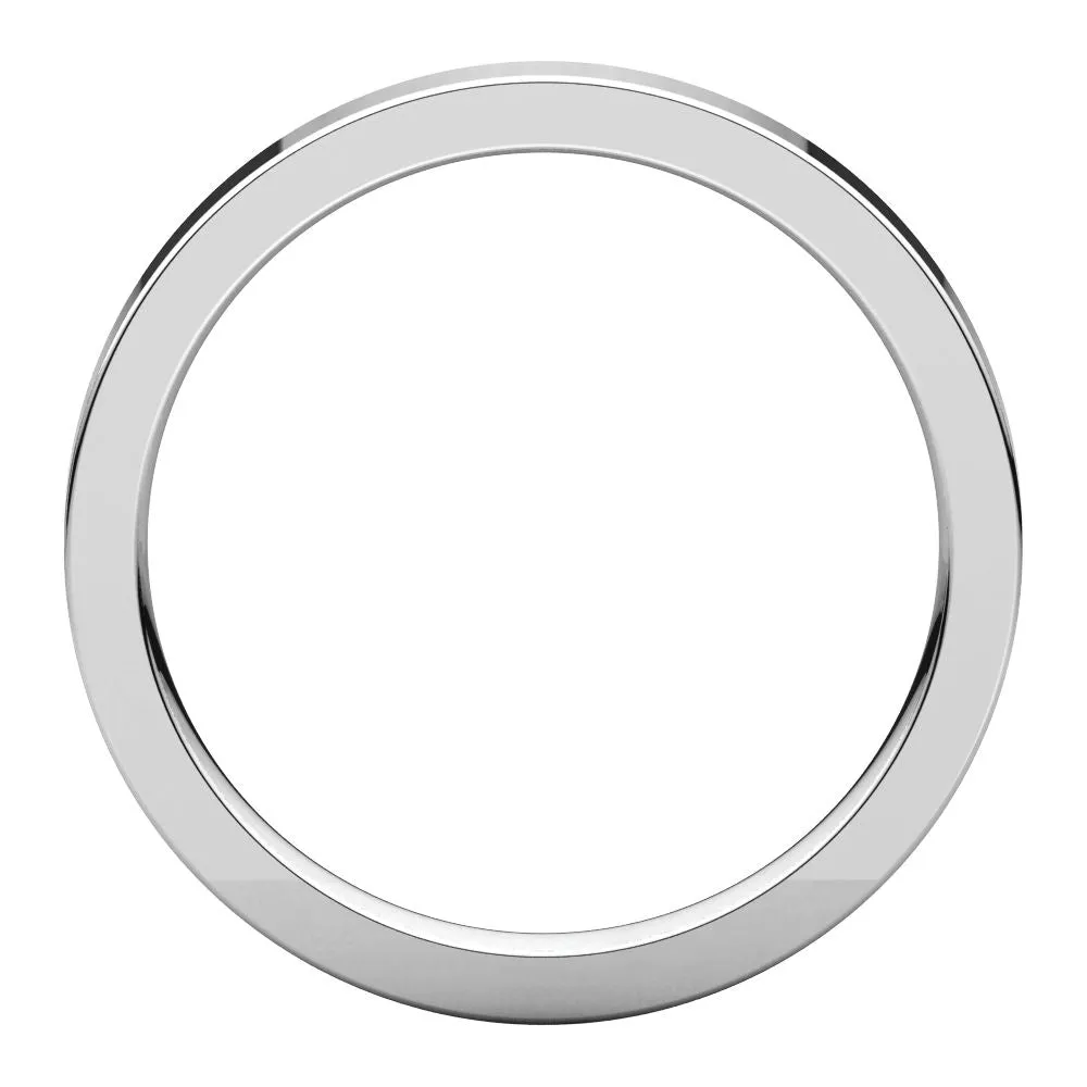 Platinum 2.5mm Flat Comfort Fit Band, Size 6