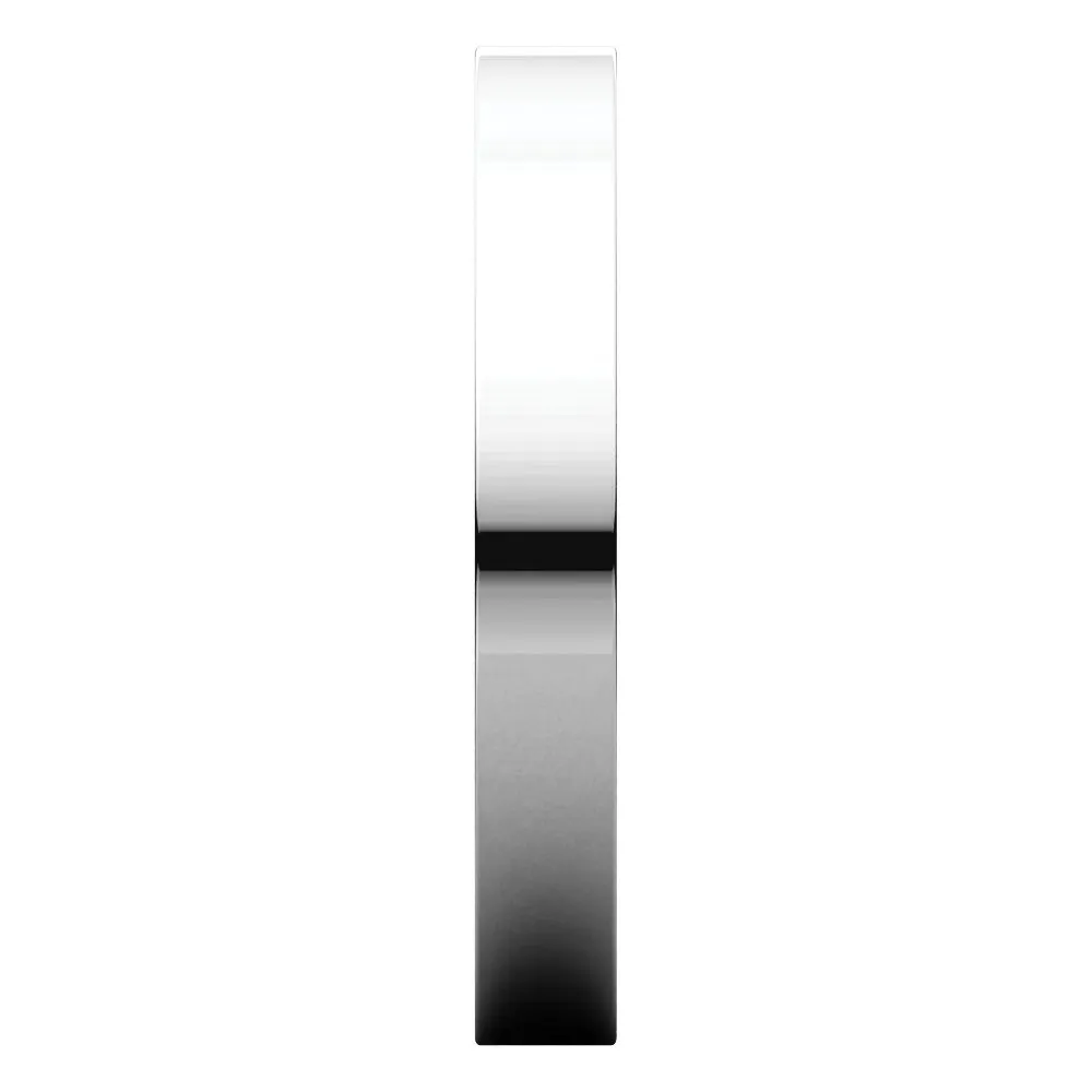 Platinum 3mm Flat Comfort Fit Band, Size 8